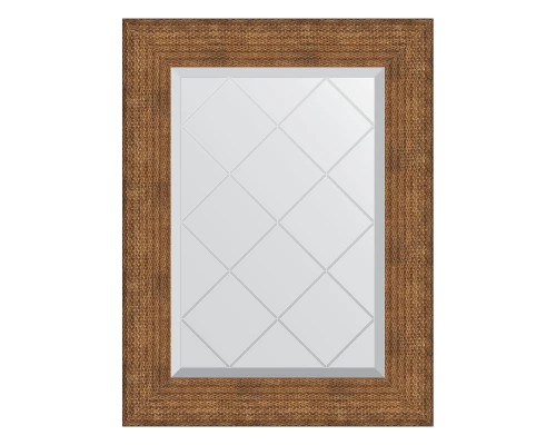 Зеркало настенное с гравировкой EVOFORM в багетной раме медная кольчуга, 57х74 см, BY 4553