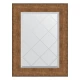 Зеркало настенное с гравировкой EVOFORM в багетной раме медная кольчуга, 57х74 см, BY 4553