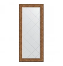 Зеркало настенное с гравировкой EVOFORM в багетной раме медная кольчуга, 67х157 см, BY 4556