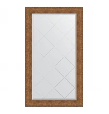Зеркало настенное с гравировкой EVOFORM в багетной раме медная кольчуга, 77х132 см, BY 4558