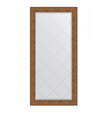 Зеркало настенное с гравировкой EVOFORM в багетной раме медная кольчуга, 77х159 см, BY 4559