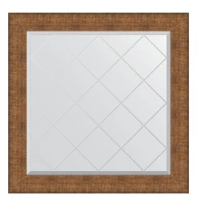 Зеркало настенное с гравировкой EVOFORM в багетной раме медная кольчуга, 87х87 см, BY 4560