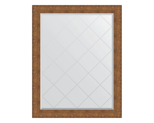 Зеркало настенное с гравировкой EVOFORM в багетной раме медная кольчуга, 97х122 см, BY 4561