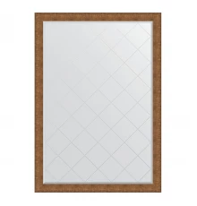 Зеркало настенное с гравировкой EVOFORM в багетной раме медная кольчуга, 132х187 см, BY 4564