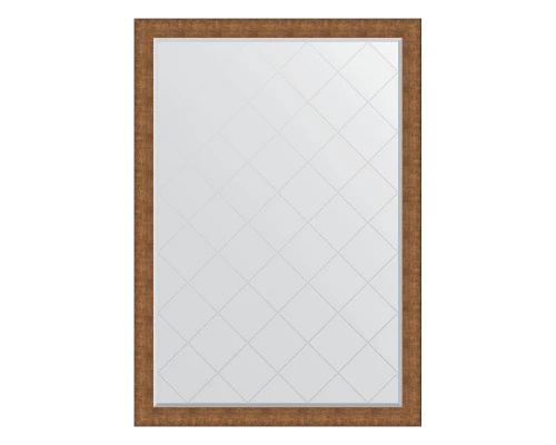 Зеркало настенное с гравировкой EVOFORM в багетной раме медная кольчуга, 132х187 см, BY 4564