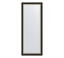 Зеркало напольное с фацетом EVOFORM в багетной раме чёрное дерево с золотом, 79х198 см, BY 6185