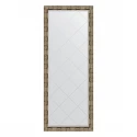 Зеркало напольное с гравировкой  EVOFORM  в багетной раме серебряный бамбук, 78х198 см, BY 6307