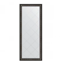 Зеркало напольное с гравировкой  EVOFORM  в багетной раме чёрный ардеко, 80х199 см, BY 6308