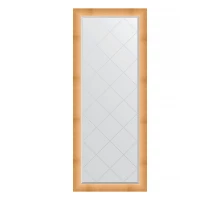 Зеркало напольное с гравировкой  EVOFORM  в багетной раме травленое золото, 81х201 см, BY 6316