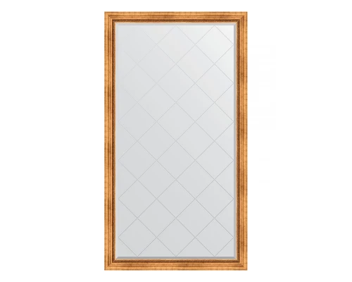 Зеркало напольное с гравировкой  EVOFORM  в багетной раме римское золото, 111х201 см, BY 6357
