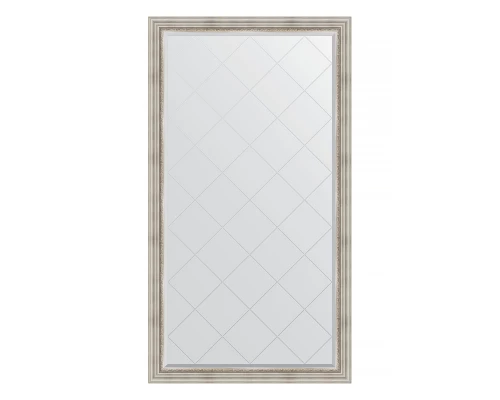 Зеркало напольное с гравировкой  EVOFORM  в багетной раме римское серебро, 111х201 см, BY 6358