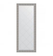 Зеркало напольное с гравировкой  EVOFORM  в багетной раме чеканка серебряная, 81х201 см, BY 6383