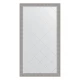 Зеркало напольное с гравировкой  EVOFORM  в багетной раме чеканка серебряная, 111х201 см, BY 6386