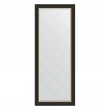 Зеркало напольное с гравировкой  EVOFORM  в багетной раме чёрное дерево с золотом, 79х198 см, BY 6387