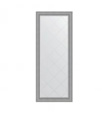 Зеркало напольное с гравировкой  EVOFORM  в багетной раме серебряная кольчуга, 82х202 см, BY 6389