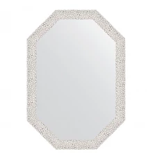 Зеркало настенное Polygon EVOFORM в багетной раме чеканка белая, 48х68 см, BY 7001