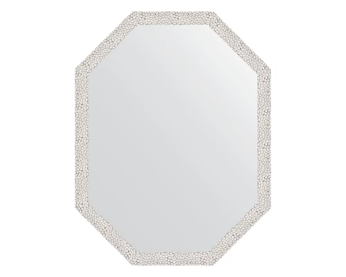 Зеркало настенное Polygon EVOFORM в багетной раме чеканка белая, 68х88 см, BY 7004