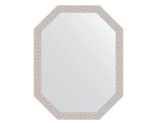 Зеркало настенное Polygon EVOFORM в багетной раме мозаика хром, 53х68 см, BY 7006