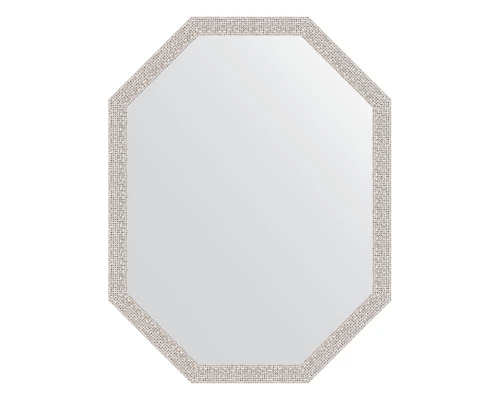 Зеркало настенное Polygon EVOFORM в багетной раме мозаика хром, 68х88 см, BY 7008