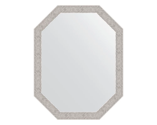 Зеркало настенное Polygon EVOFORM в багетной раме волна алюминий, 53х68 см, BY 7010