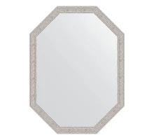 Зеркало настенное Polygon EVOFORM в багетной раме волна алюминий, 58х78 см, BY 7011