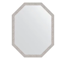 Зеркало настенное Polygon EVOFORM в багетной раме волна алюминий, 68х88 см, BY 7012