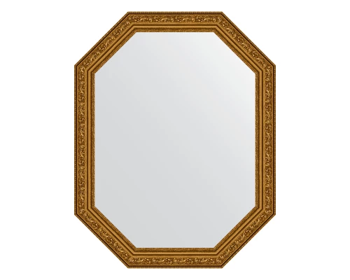 Зеркало настенное Polygon EVOFORM в багетной раме виньетка состаренное золото, 55х70 см, BY 7022