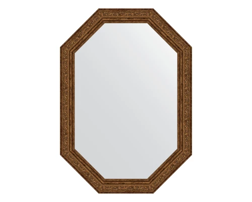 Зеркало настенное Polygon EVOFORM в багетной раме виньетка состаренная бронза, 50х70 см, BY 7029