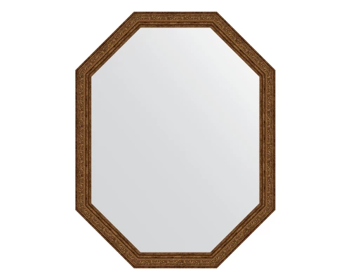 Зеркало настенное Polygon EVOFORM в багетной раме виньетка состаренная бронза, 70х90 см, BY 7032