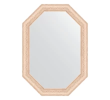 Зеркало настенное Polygon EVOFORM в багетной раме белёный дуб, 50х70 см, BY 7033