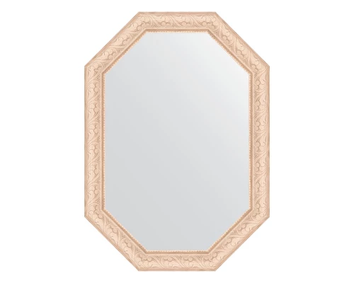 Зеркало настенное Polygon EVOFORM в багетной раме белёный дуб, 50х70 см, BY 7033