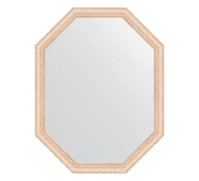 Зеркало настенное Polygon EVOFORM в багетной раме белёный дуб, 70х90 см, BY 7036