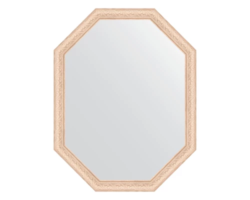 Зеркало настенное Polygon EVOFORM в багетной раме белёный дуб, 70х90 см, BY 7036