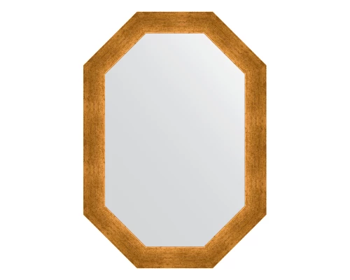 Зеркало настенное Polygon EVOFORM в багетной раме травленое золото, 50х70 см, BY 7037