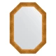 Зеркало настенное Polygon EVOFORM в багетной раме травленое золото, 50х70 см, BY 7037