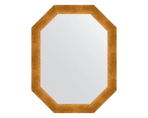 Зеркало настенное Polygon EVOFORM в багетной раме травленое золото, 55х70 см, BY 7038
