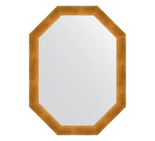 Зеркало настенное Polygon EVOFORM в багетной раме травленое золото, 60х80 см, BY 7039