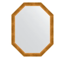 Зеркало настенное Polygon EVOFORM в багетной раме травленое золото, 70х90 см, BY 7040