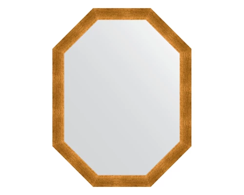 Зеркало настенное Polygon EVOFORM в багетной раме травленое золото, 70х90 см, BY 7040