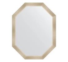 Зеркало настенное Polygon EVOFORM в багетной раме травленое серебро, 70х90 см, BY 7044