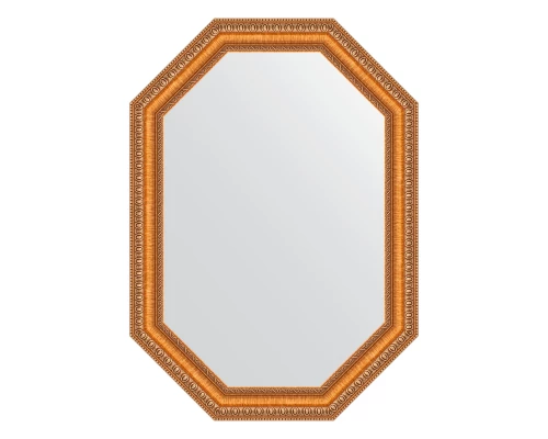 Зеркало настенное Polygon EVOFORM в багетной раме золотые бусы на бронзе, 51х71 см, BY 7045