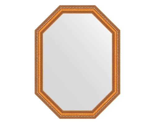 Зеркало настенное Polygon EVOFORM в багетной раме золотые бусы на бронзе, 56х71 см, BY 7046