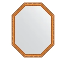 Зеркало настенное Polygon EVOFORM в багетной раме золотые бусы на бронзе, 61х81 см, BY 7047