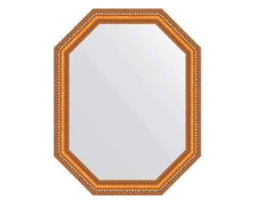 Зеркало настенное Polygon EVOFORM в багетной раме золотые бусы на бронзе, 71х91 см, BY 7048