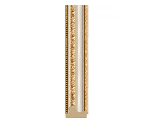 Зеркало настенное Polygon EVOFORM в багетной раме золотые бусы на серебре, 61х81 см, BY 7051