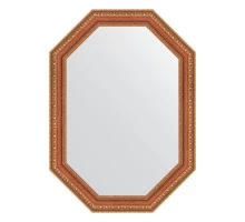 Зеркало настенное Polygon EVOFORM в багетной раме бронзовые бусы на дереве, 51х71 см, BY 7053