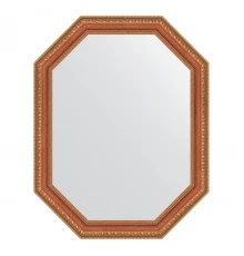 Зеркало настенное Polygon EVOFORM в багетной раме бронзовые бусы на дереве, 56х71 см, BY 7054