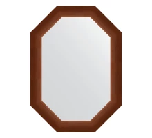 Зеркало настенное Polygon EVOFORM в багетной раме орех, 52х72 см, BY 7073