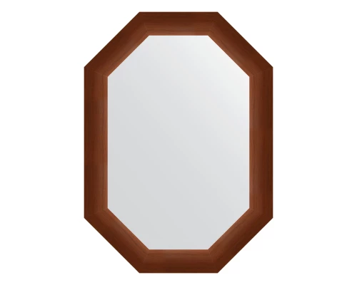 Зеркало настенное Polygon EVOFORM в багетной раме орех, 52х72 см, BY 7073