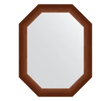 Зеркало настенное Polygon EVOFORM в багетной раме орех, 57х72 см, BY 7074
